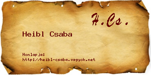 Heibl Csaba névjegykártya