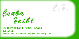 csaba heibl business card